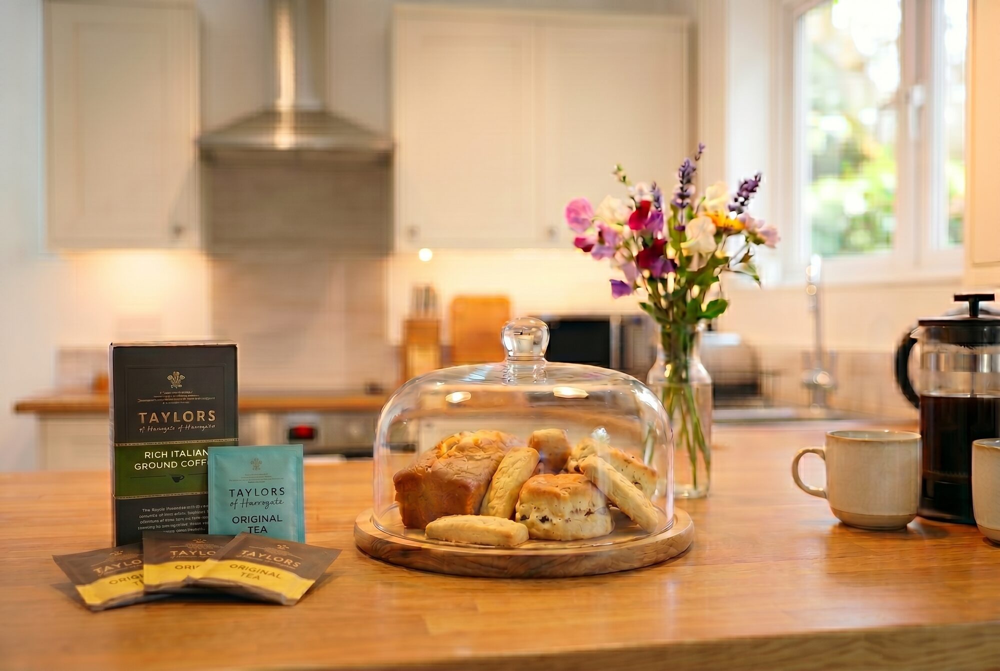 Welcome bundle in the cottage kitchen